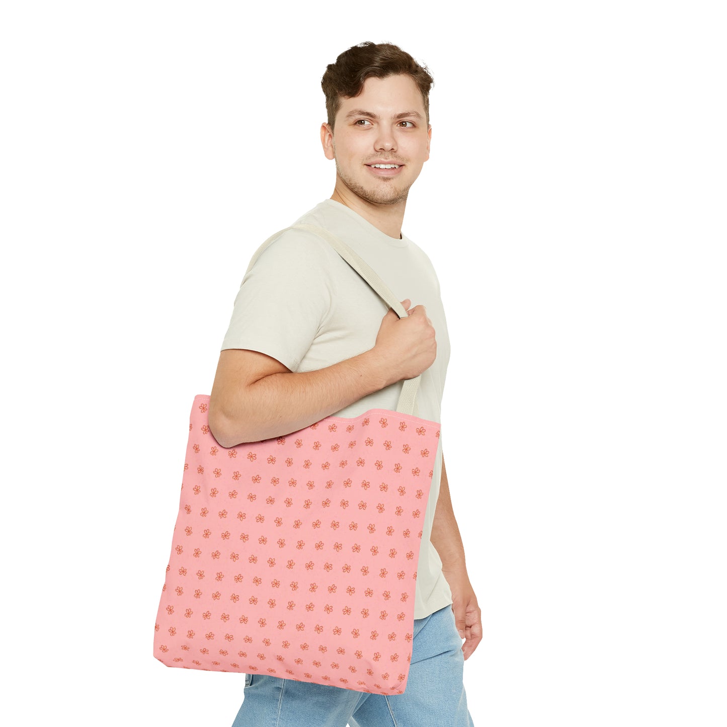 Pink Meadow Flowers Tote Bag