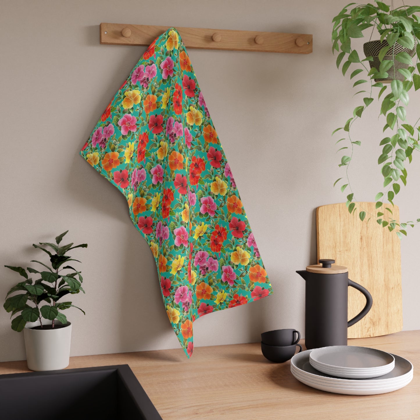 Hibiscus Garden Kitchen Towel