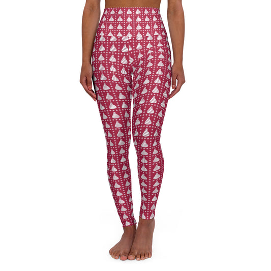 Peppermint Kisses High Waisted Yoga Leggings