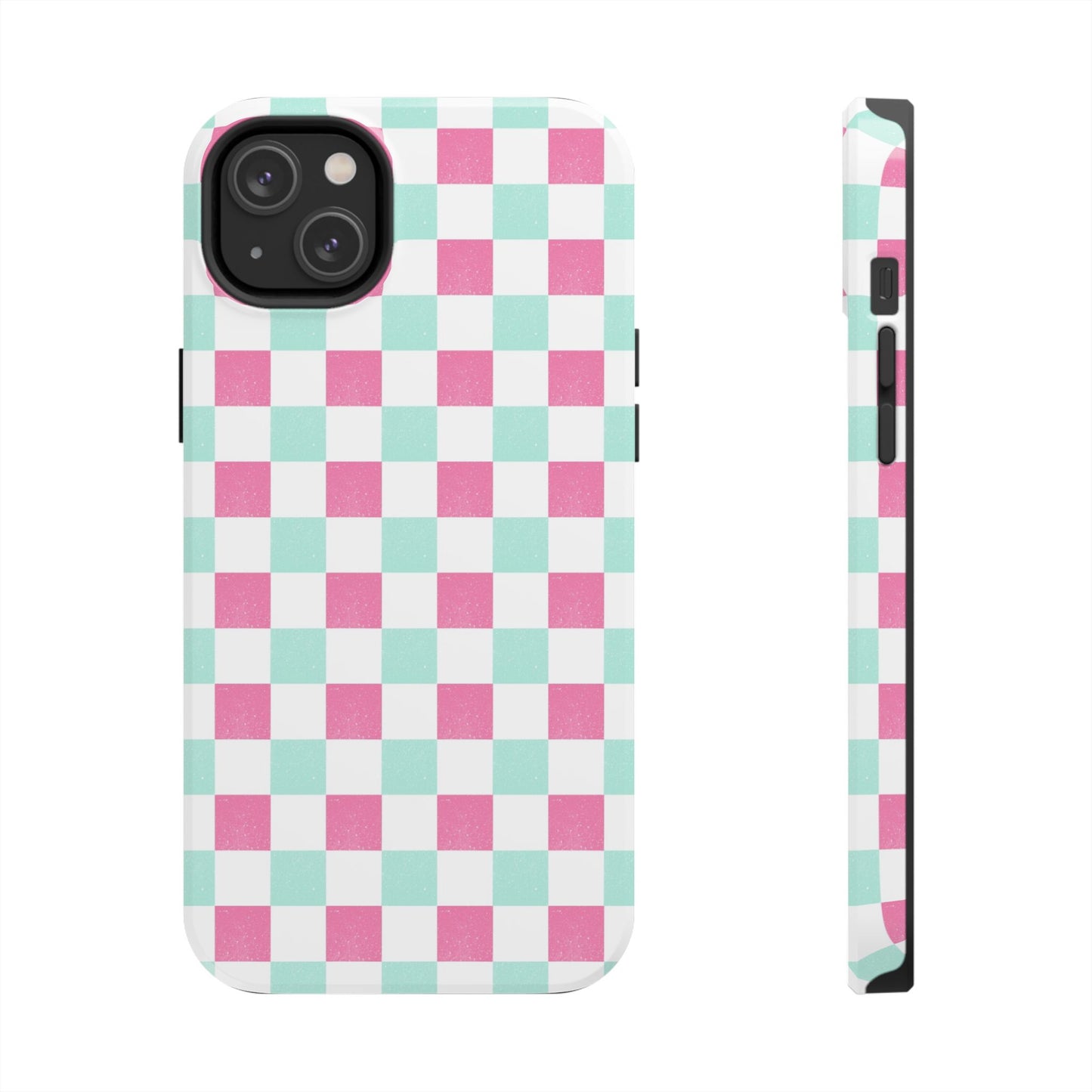 Pastel Christmas Checks Tough Phone Cases