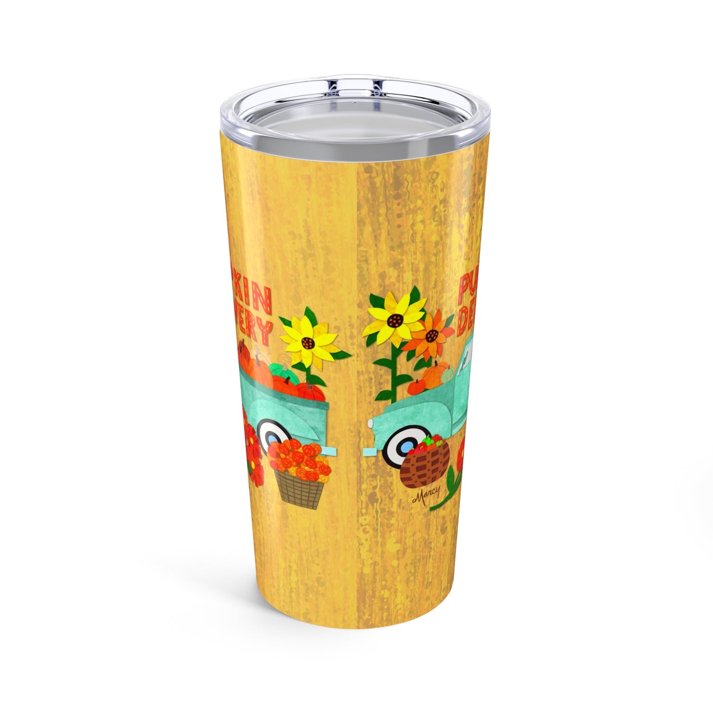 Pumpkin Delivery Collage Tumbler 20oz