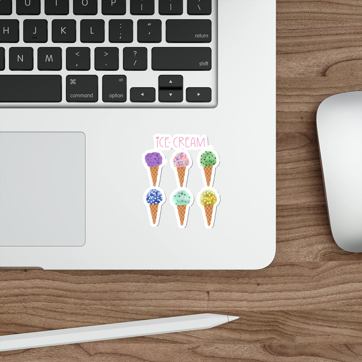 Ice Cream Cones Die Cut Sticker