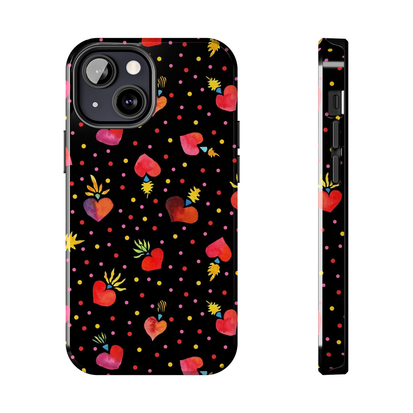 Frida Flaming Hearts Tough Phone Cases