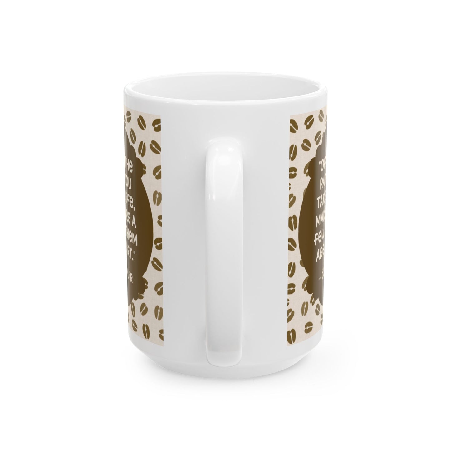 Deer Tracks with John Muir Quote Ceramic Mug 11oz & 15oz