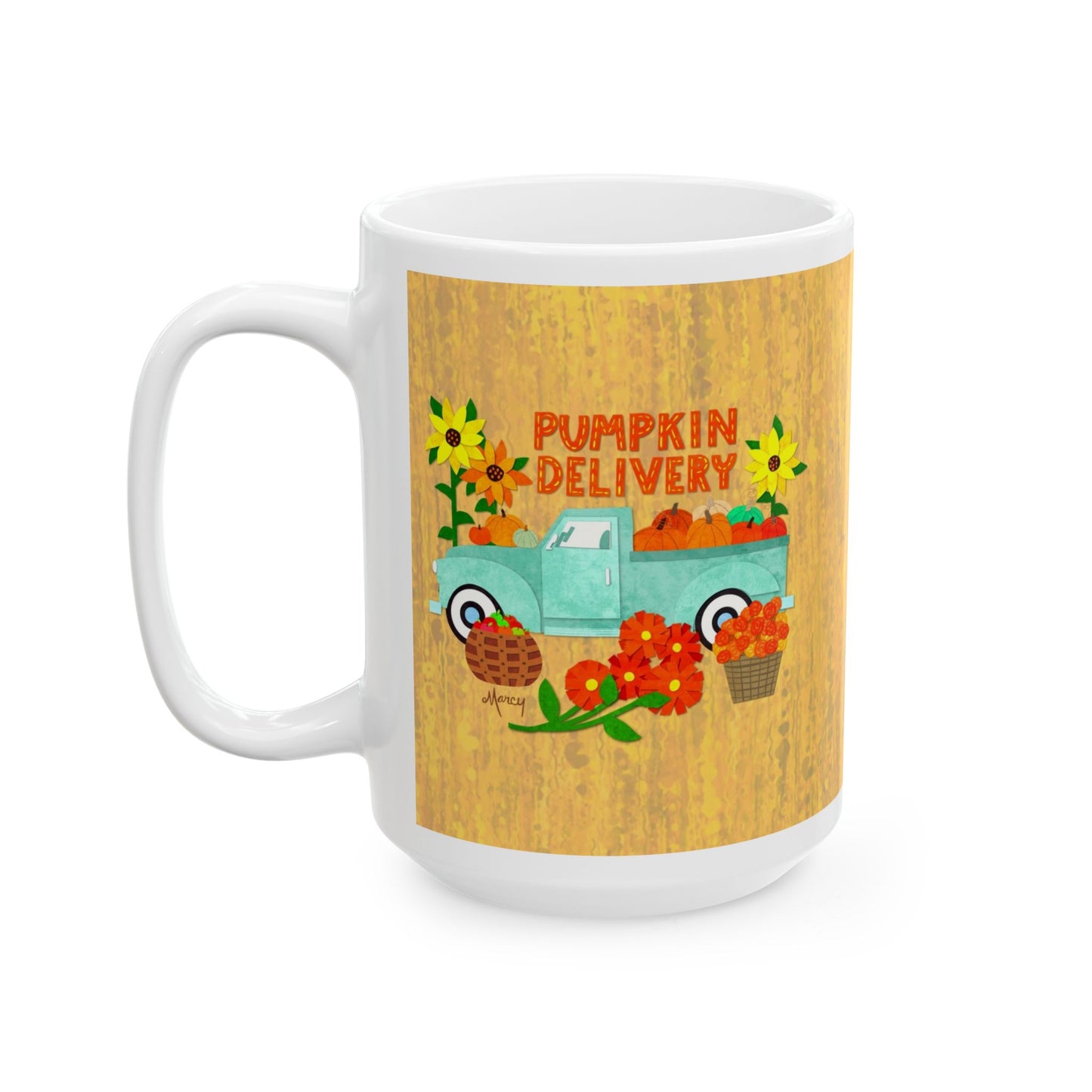 Pumpkin Delivery Collage Ceramic Mug 11oz & 15oz
