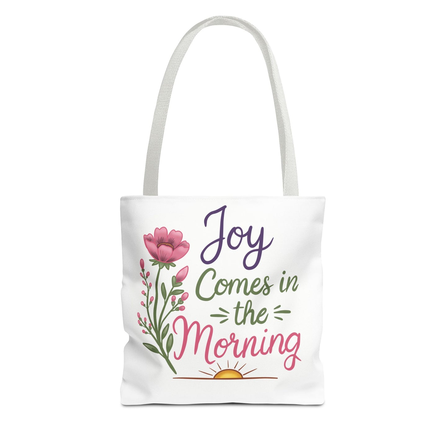 Joy Comes in the Morning Floral Tote Bag