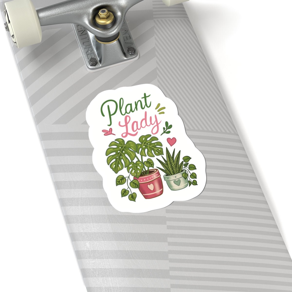 Plant Lady Kiss-Cut Sticker — Cute Potted Plants Vinyl Decal for Laptops & Water Bottles