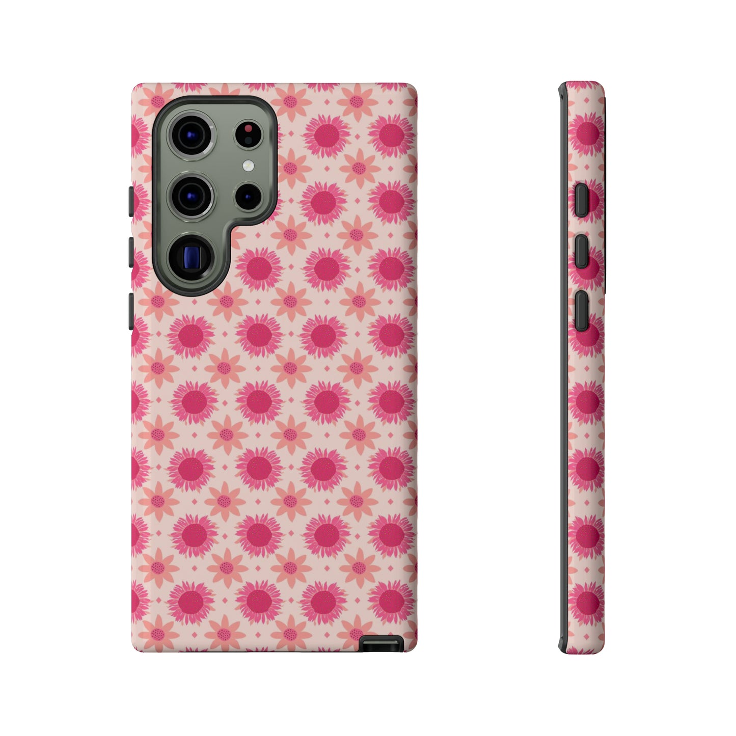 Retro Pink Sunflowers on Tough Cases