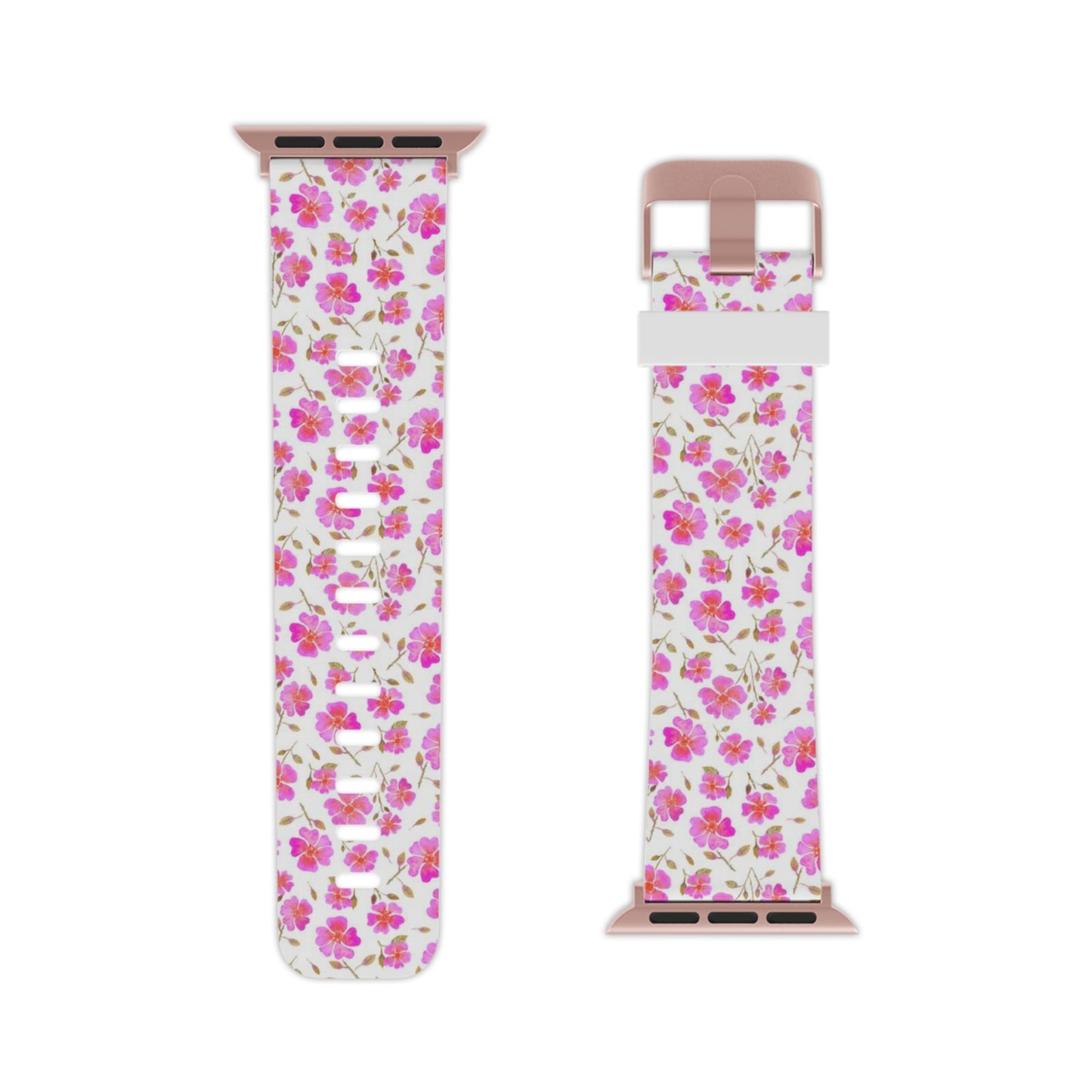 Hot Pink Wild Roses Watch Band for Apple Watch