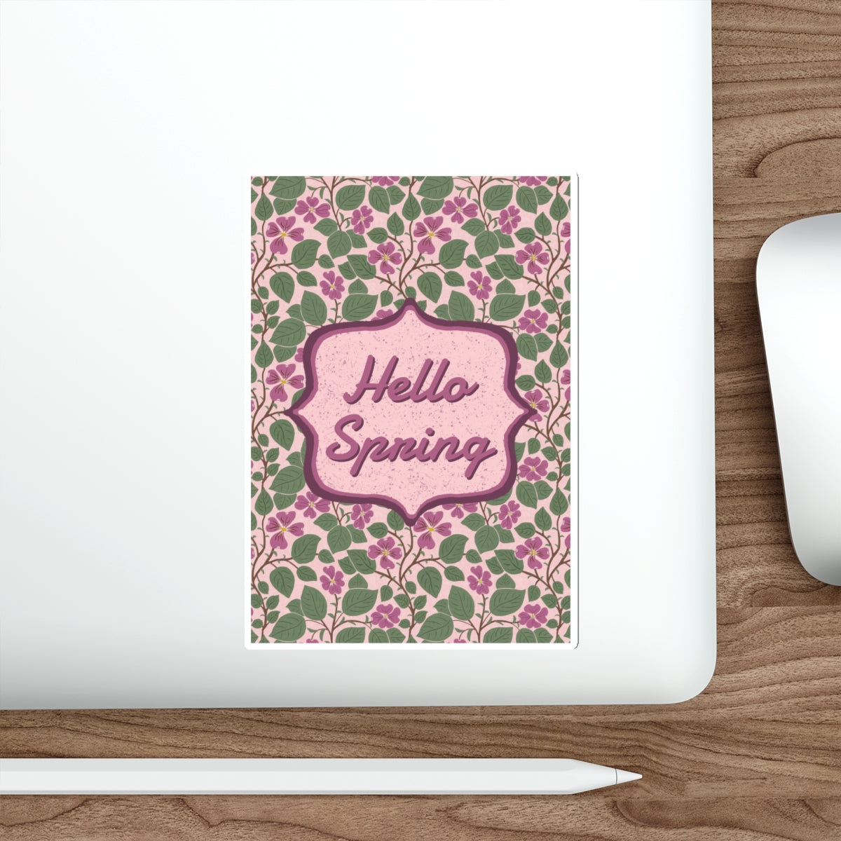 Pink Dogwoods — Hello Spring Die Cut Sticker