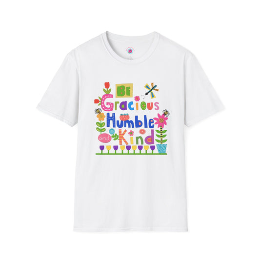 Be Gracious Humble and Kind Collage Softstyle T-Shirt