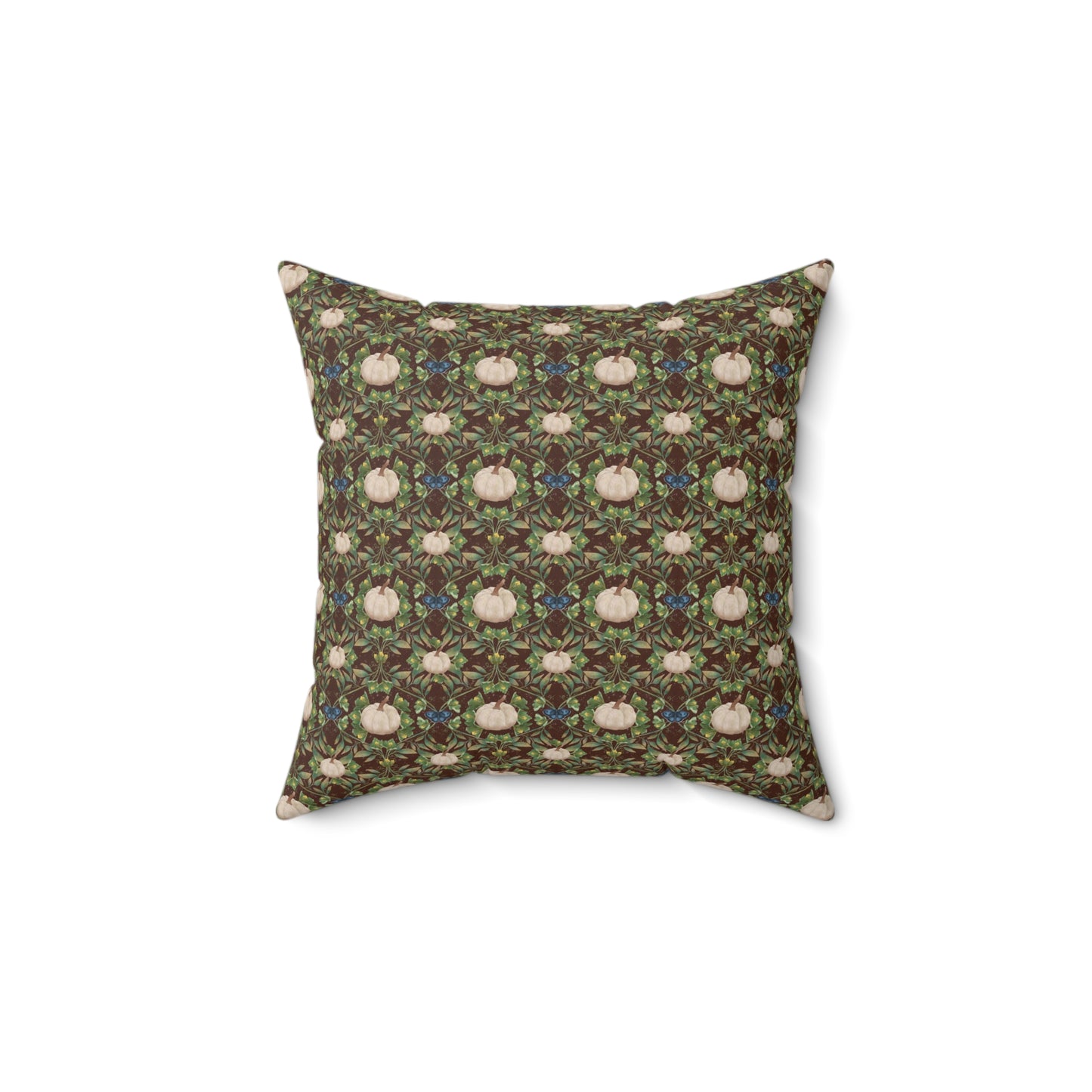 White Pumpkins Spun Polyester Square Pillow