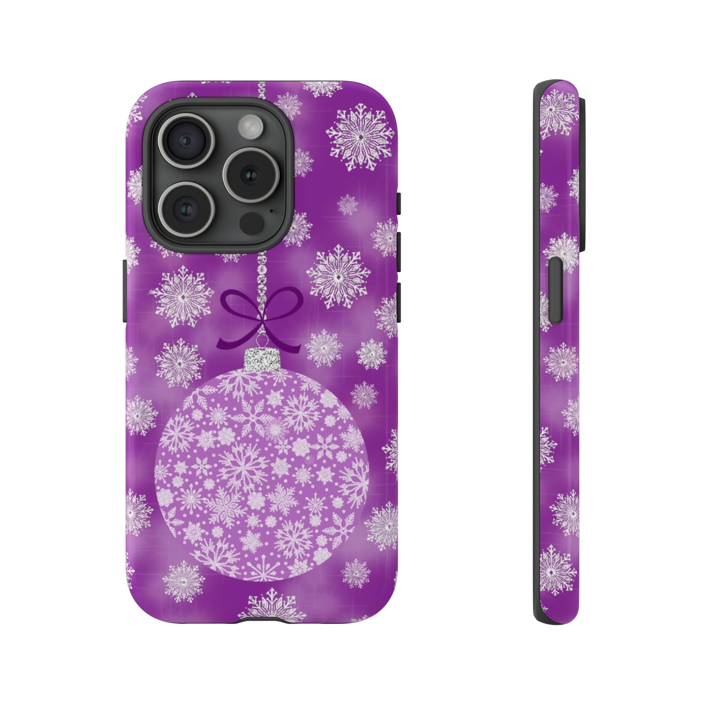 Glittering Snowflake Bauble in Purples Tough Cases