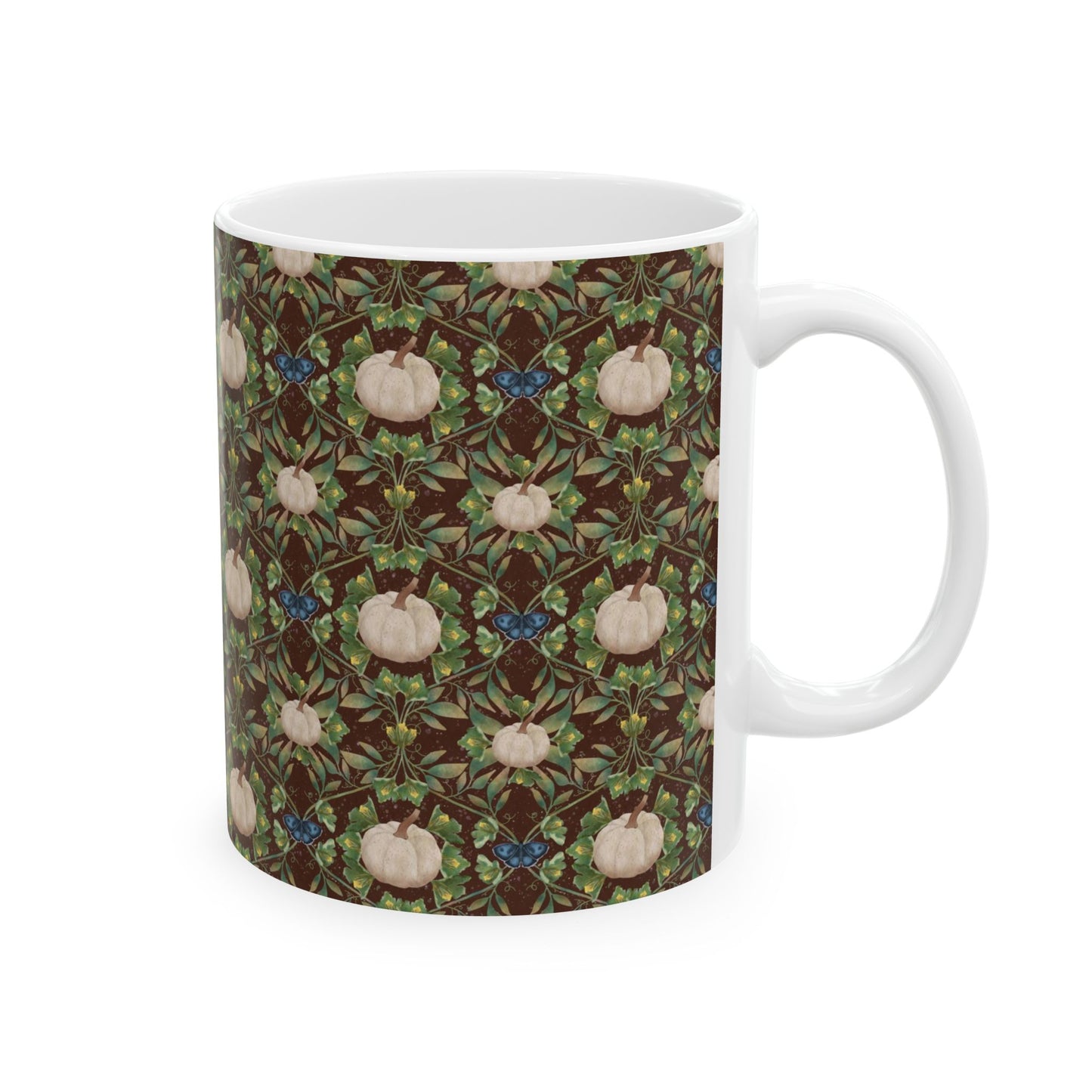 White Pumpkins Ceramic Mug 11oz