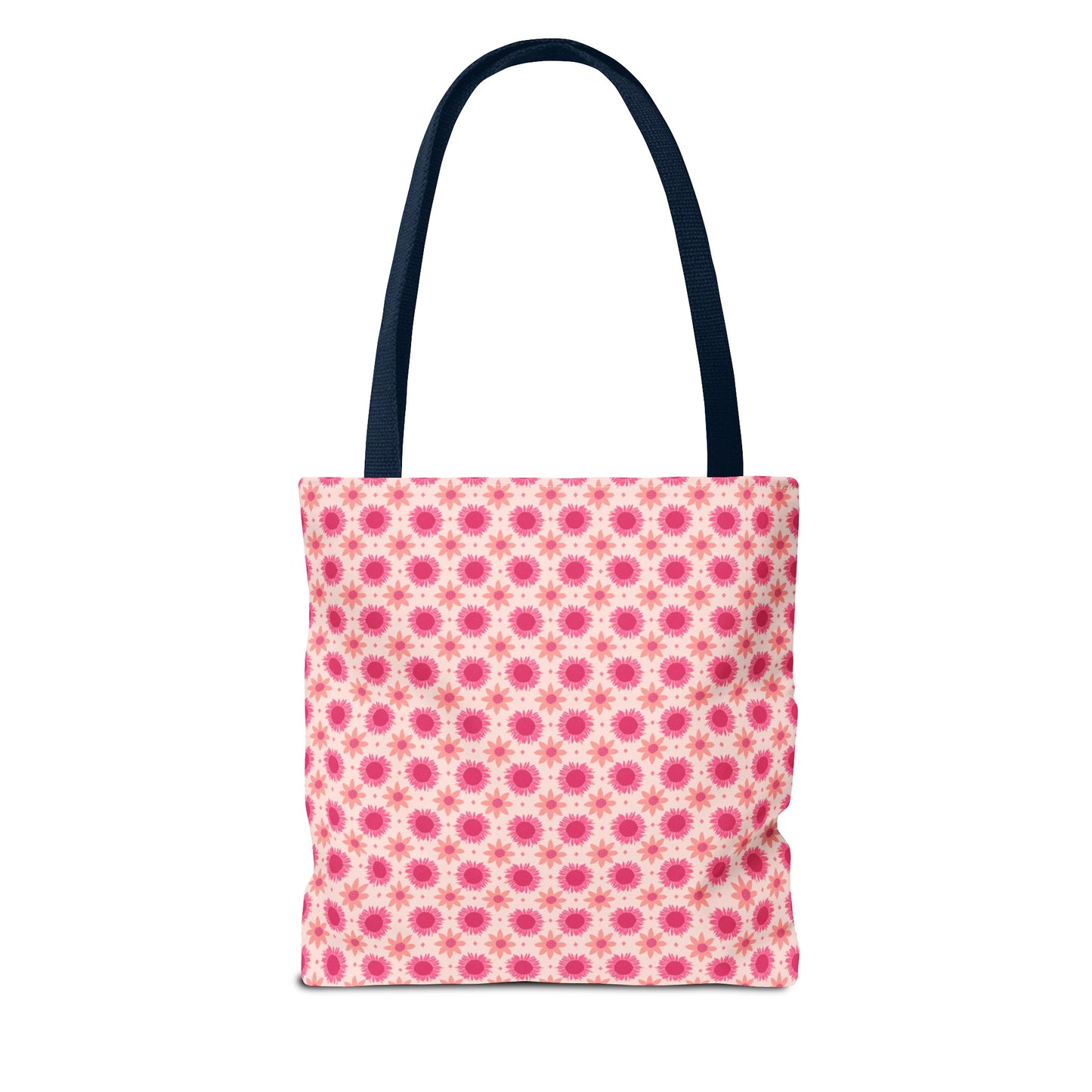 Pink Sunflowers on Pink Background Tote Bag