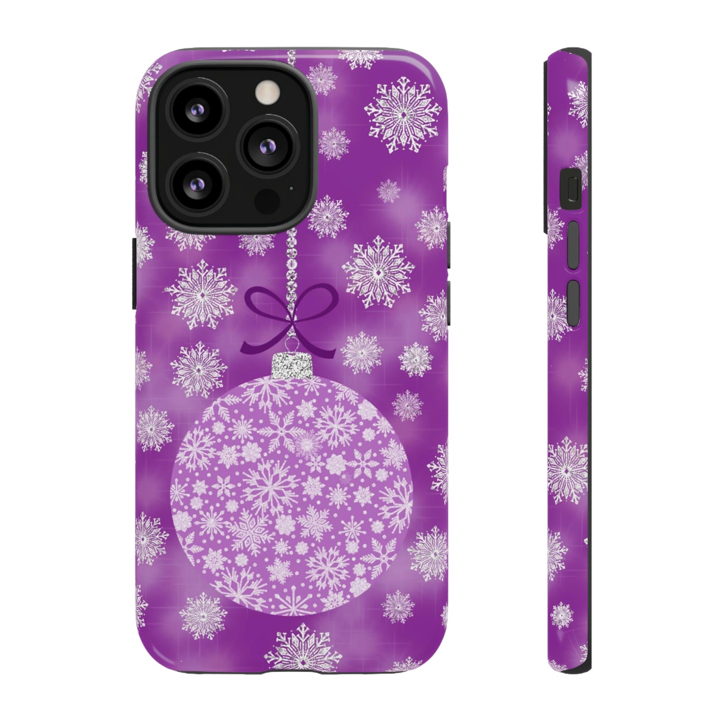 Glittering Snowflake Bauble in Purples Tough Cases