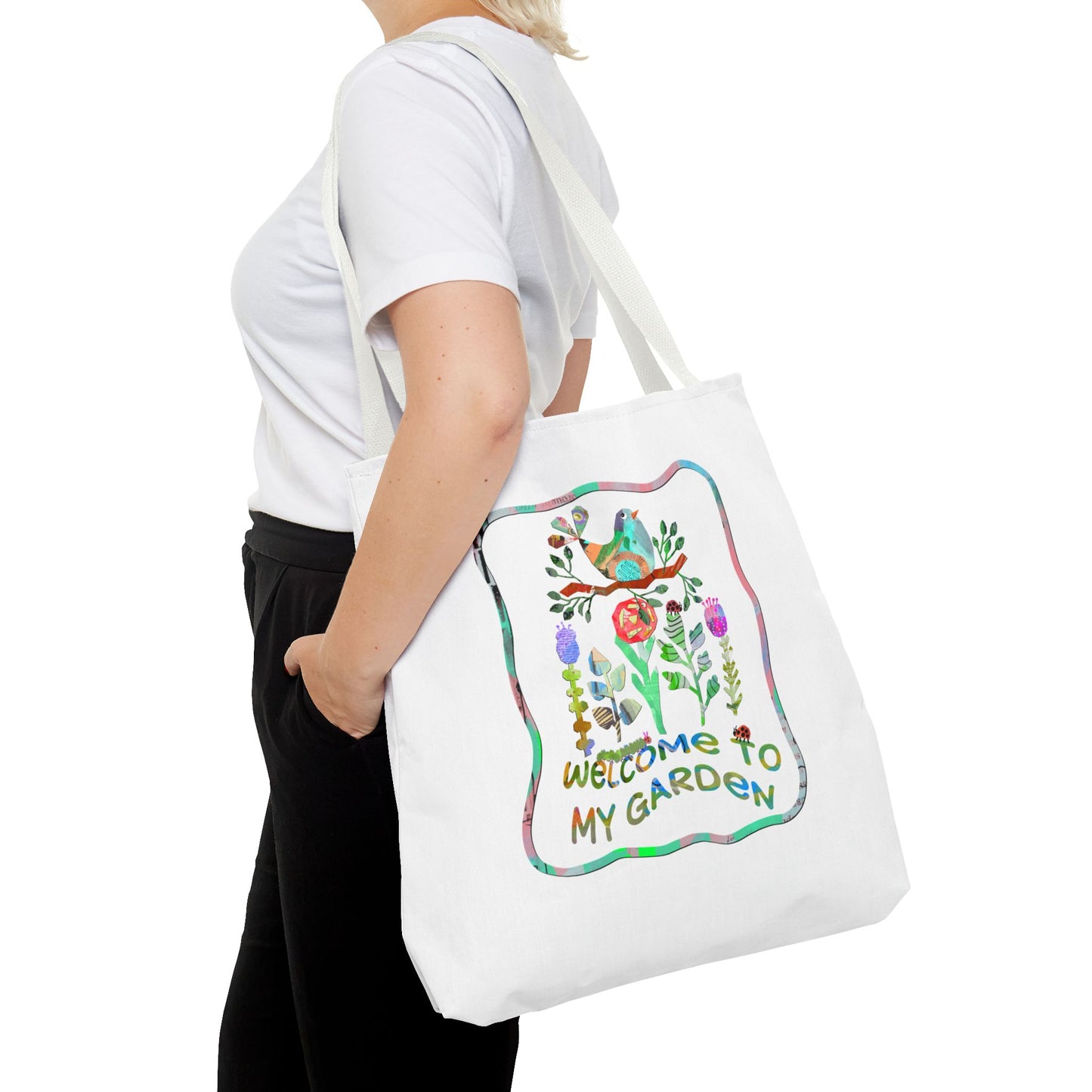 Welcome to My Garden Collage Tote Bag