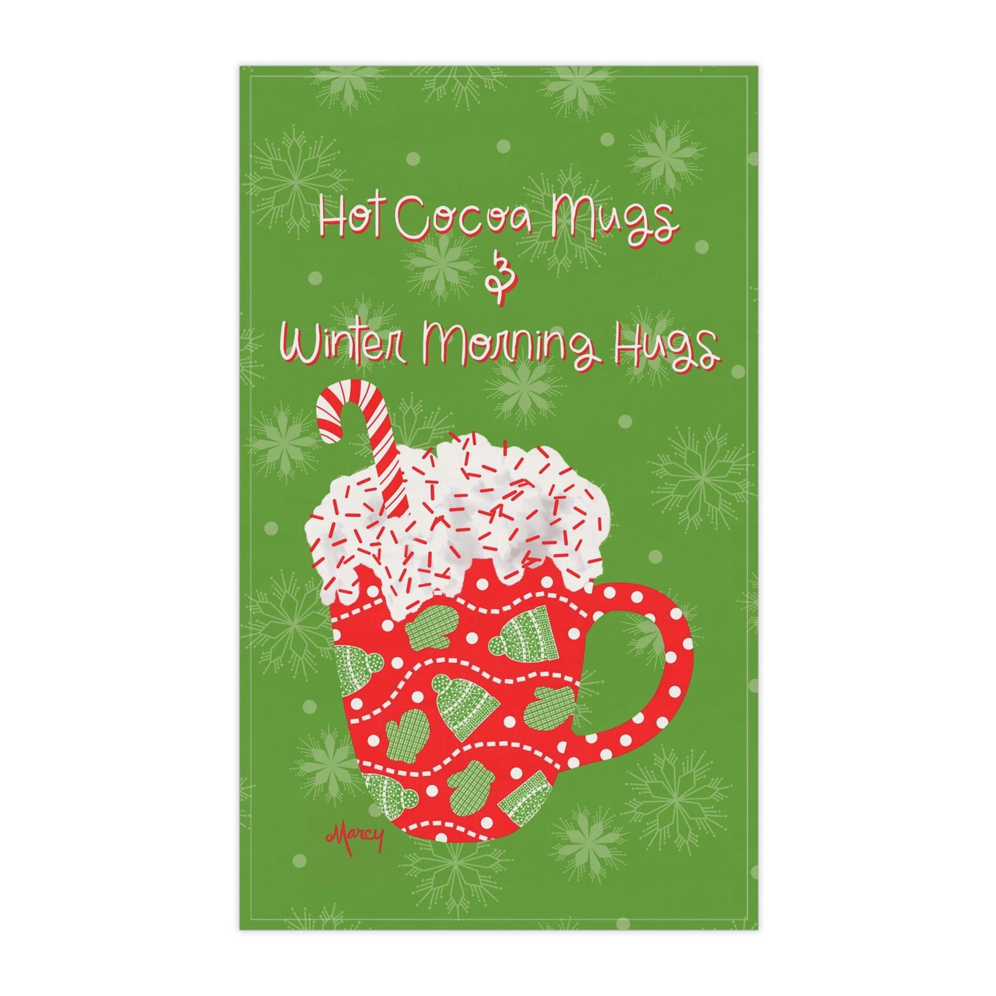 Hot Cocoa Cozy Holiday Mug Kitchen Towel