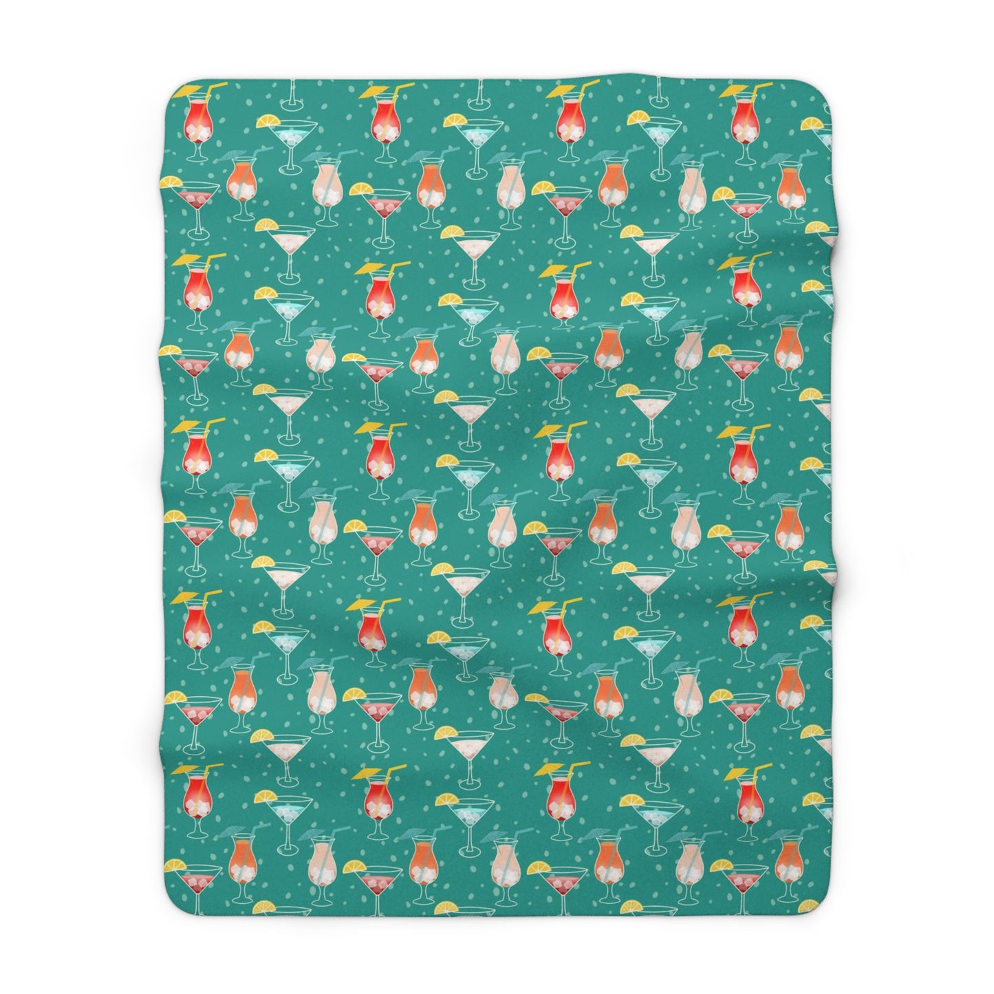 Cocktail Hour Sherpa Fleece Blanket