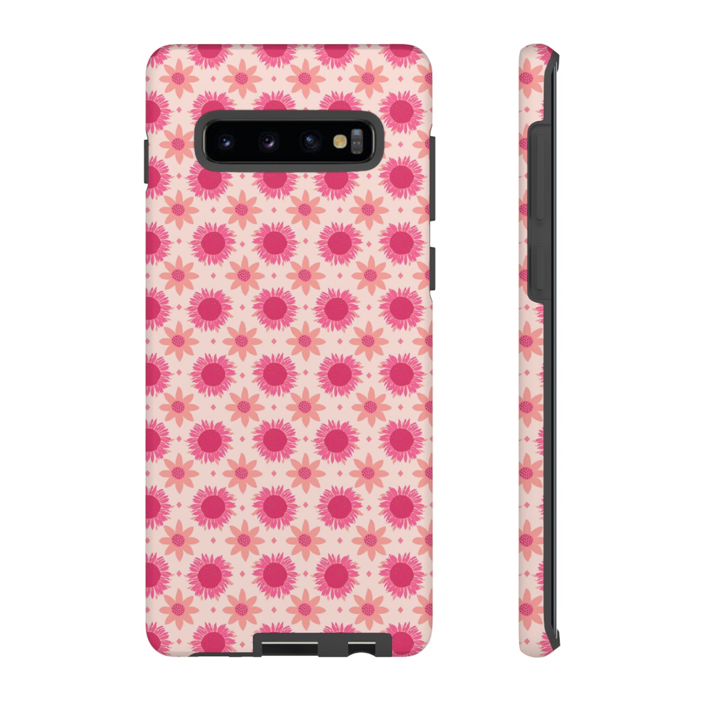 Retro Pink Sunflowers on Tough Cases