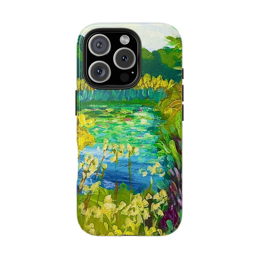 Wild Water Lily Pond Tough Phone Cases