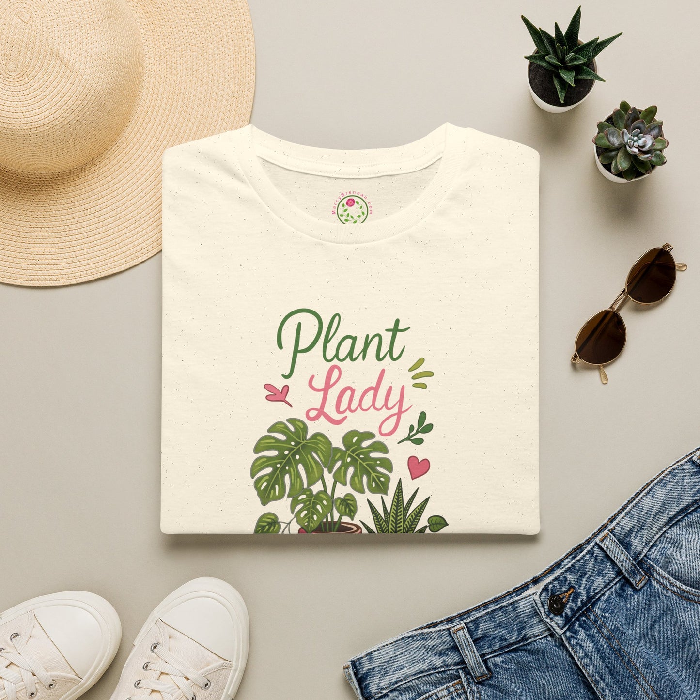 Plant Lady T-Shirt — Cute Indoor Plant Lover Tee with Monstera & Potted Plants