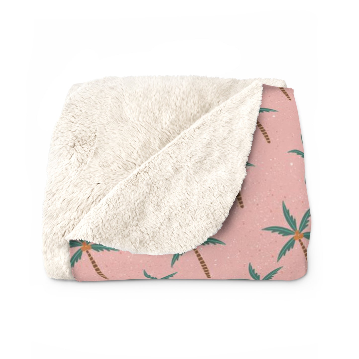 Seaside Coconut Palms Sherpa Fleece Blanket