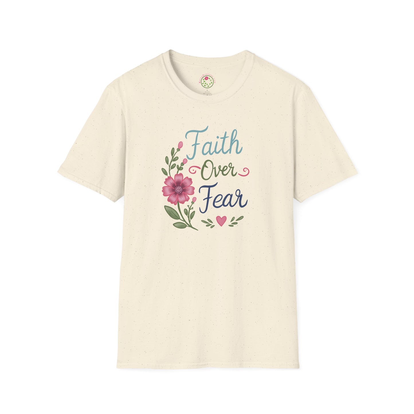 Faith Over Fear Floral T-Shirt — Inspirational Christian Tee