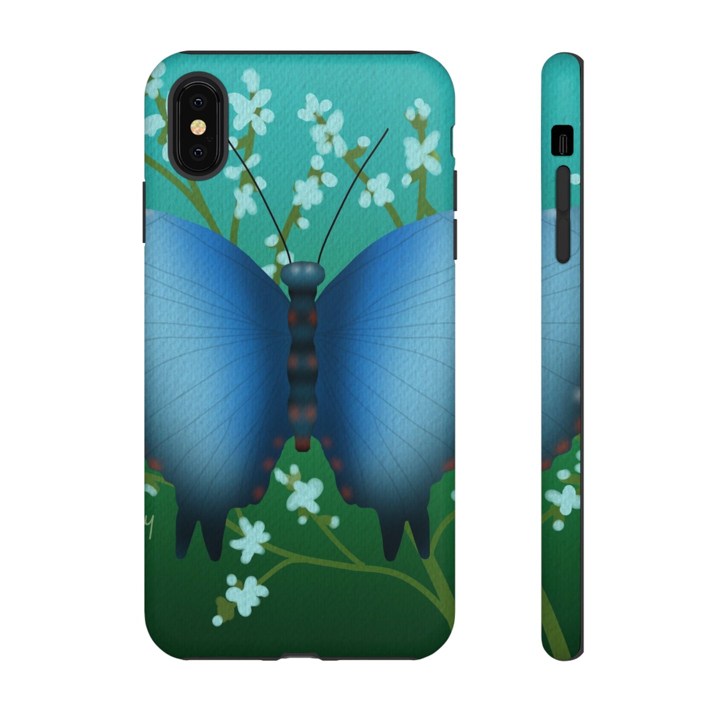 Blue Butterfly Tough Phone Case