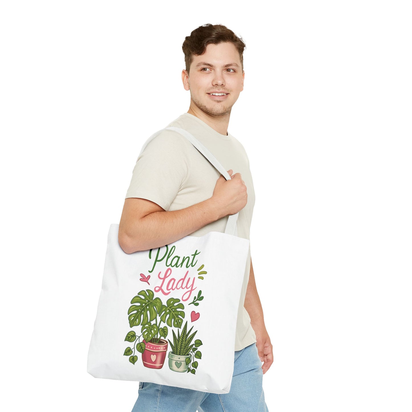 Plant Lady Tote Bag – Monsterra Potted Plant Illustration