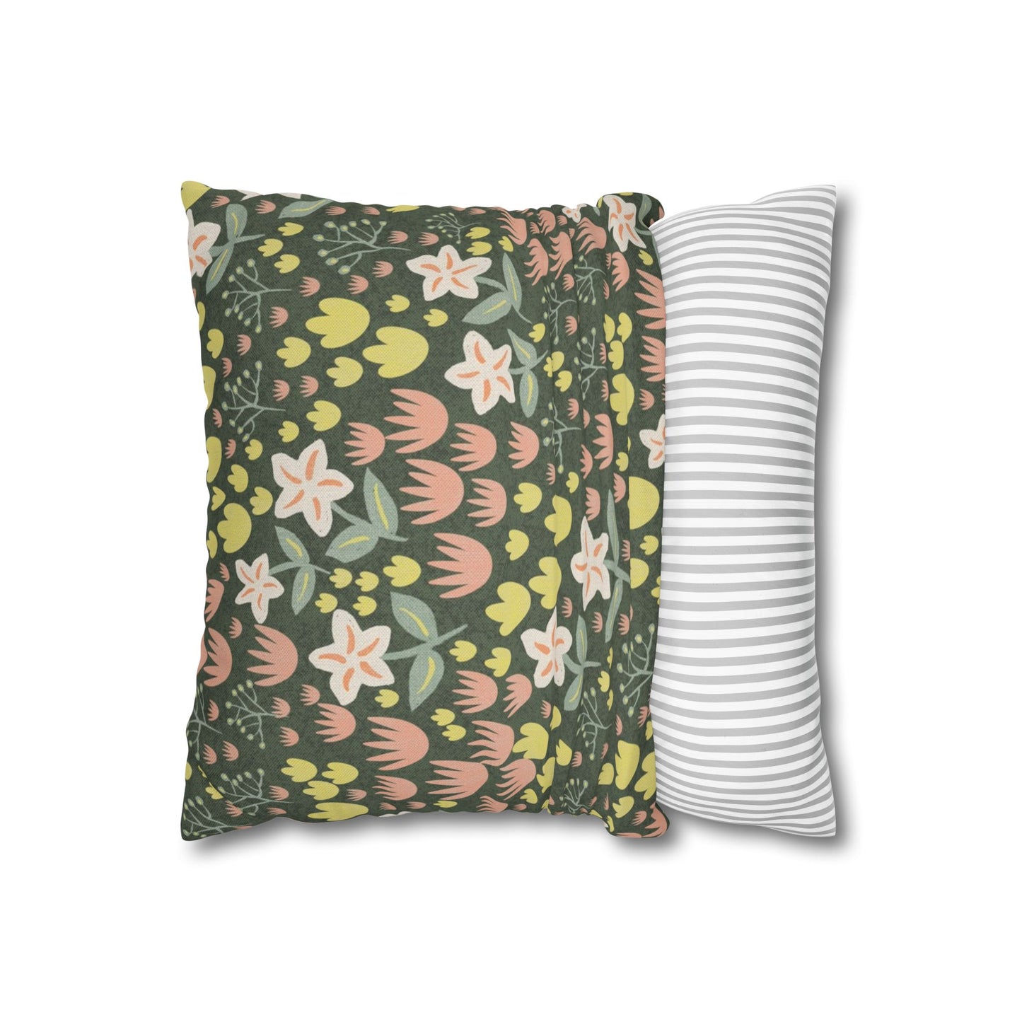 Elderflower Dizty Spun Polyester Square Pillowcase
