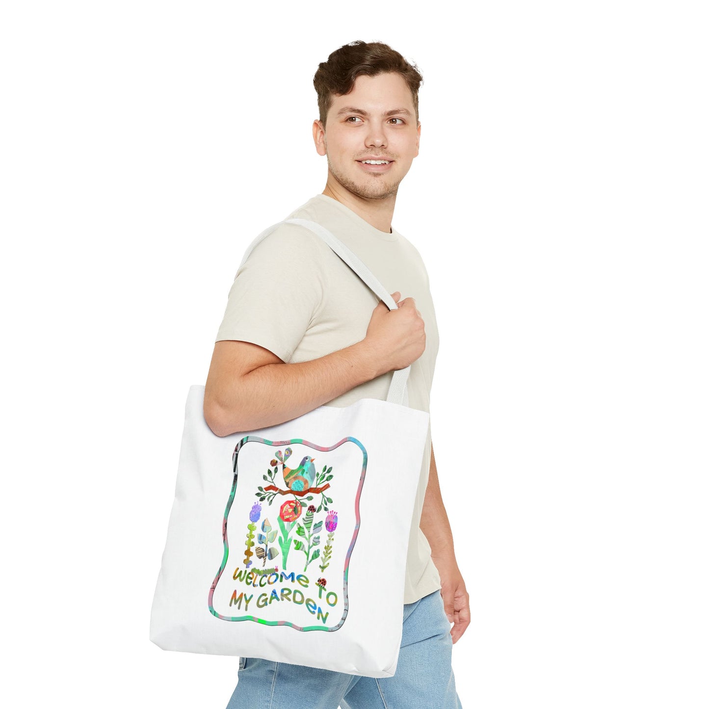 Welcome to My Garden Collage Tote Bag