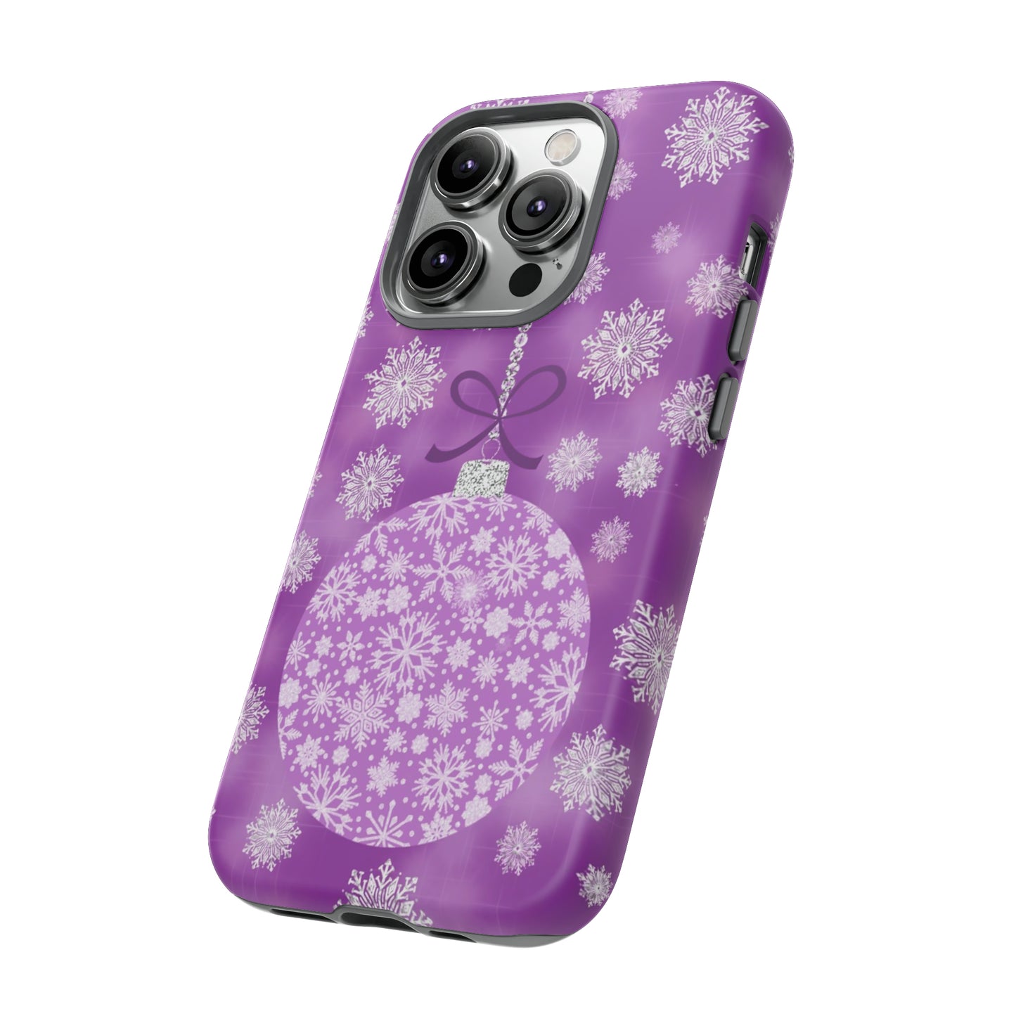 Glittering Snowflake Bauble in Purples Tough Cases