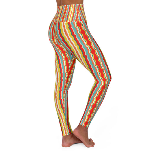 Groovy Stripes High Waisted Yoga Leggings