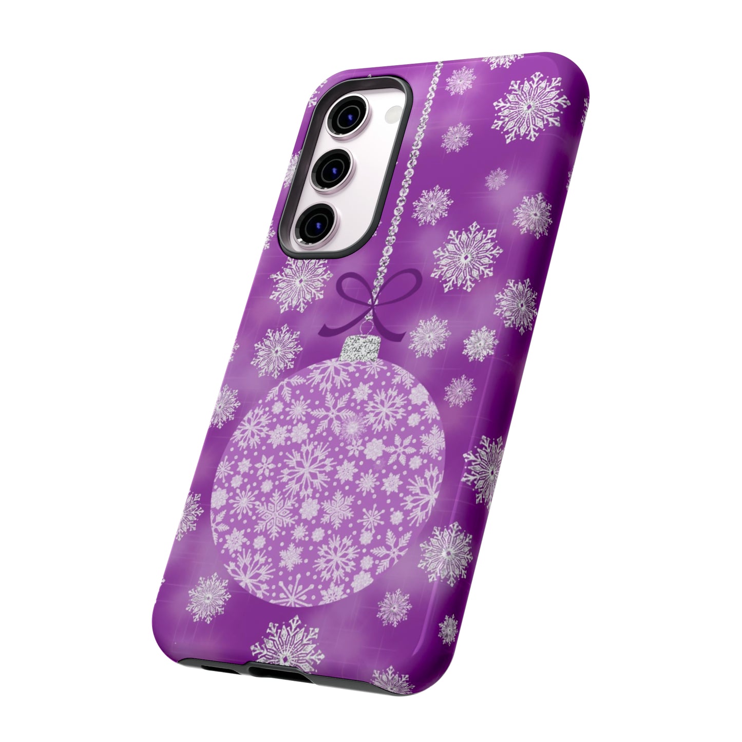 Glittering Snowflake Bauble in Purples Tough Cases