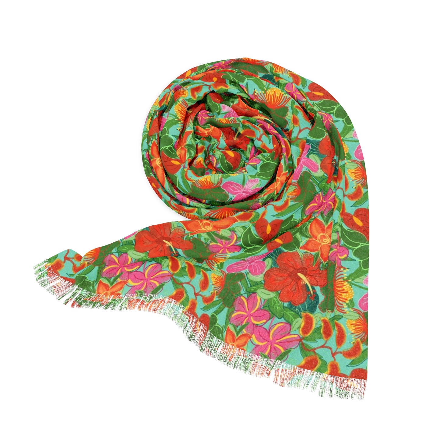 Tropical Flowers Light Scarf