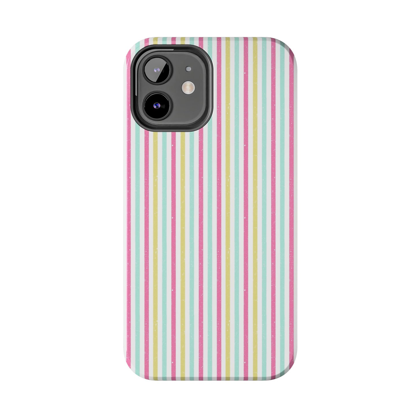 Pastel Stripes on White Tough Phone Cases