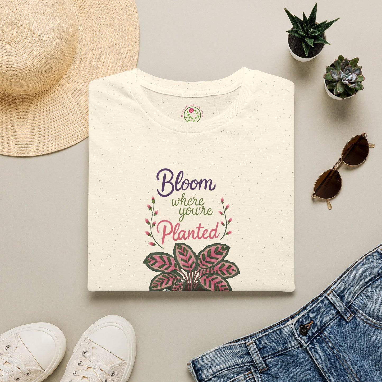 Bloom Where You’re Planted Plant T-Shirt — Inspirational Floral Tee