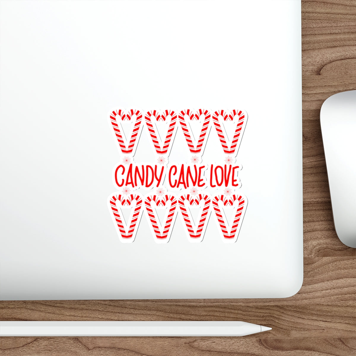 Candy Cane Hearts Die-Cut Stickers