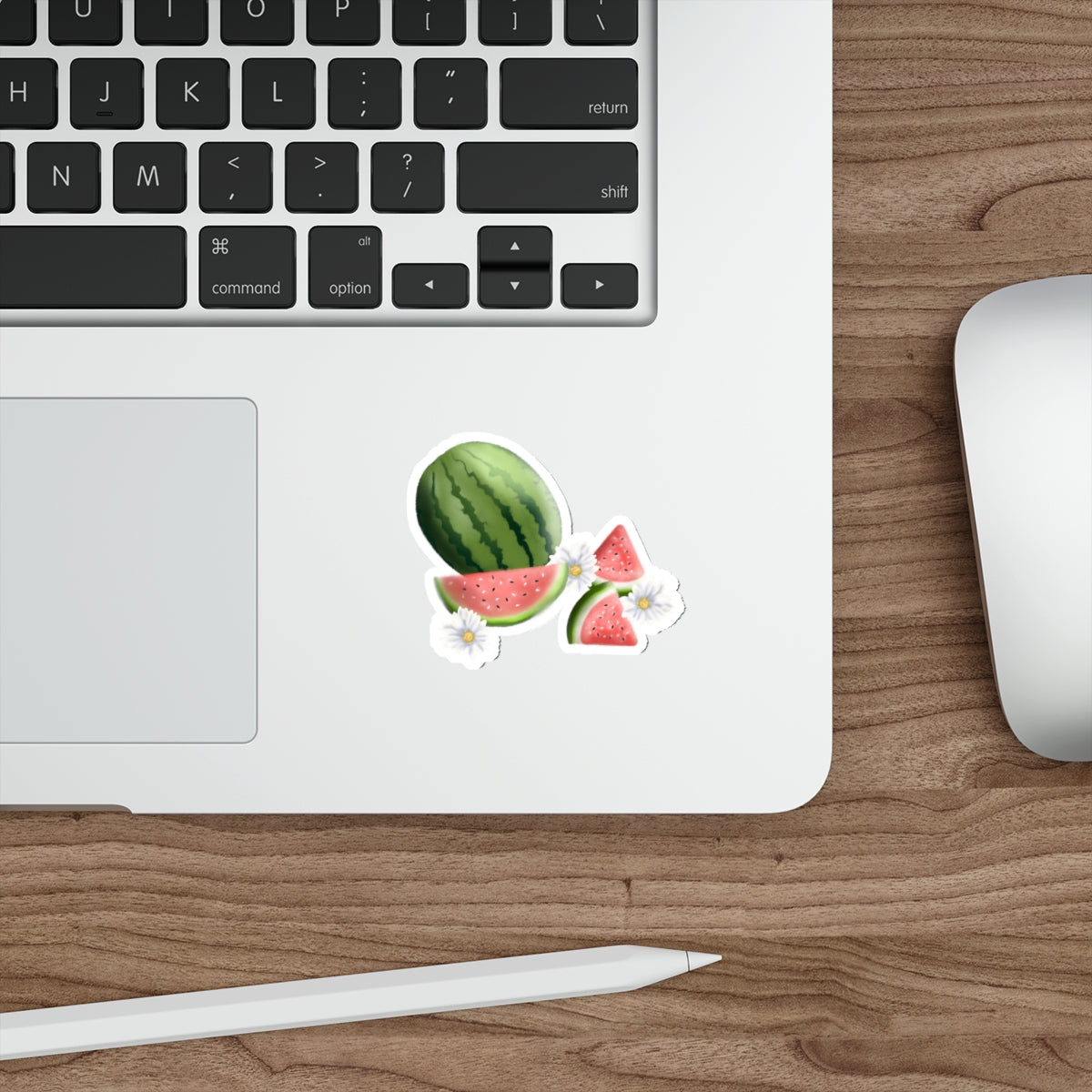 Watermelon and Daisies Die Cut Sticker