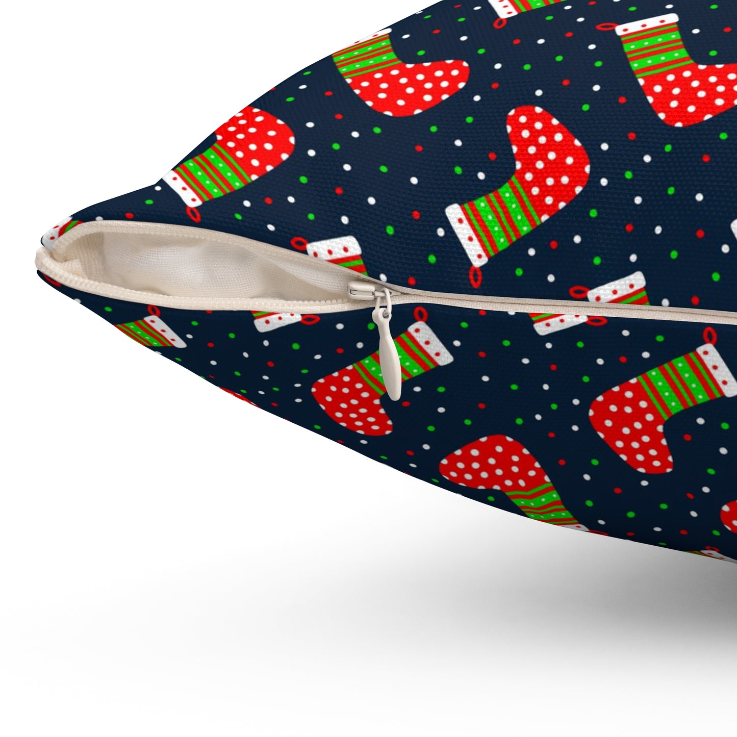 Christmas Stockings Spun Polyester Square Pillow