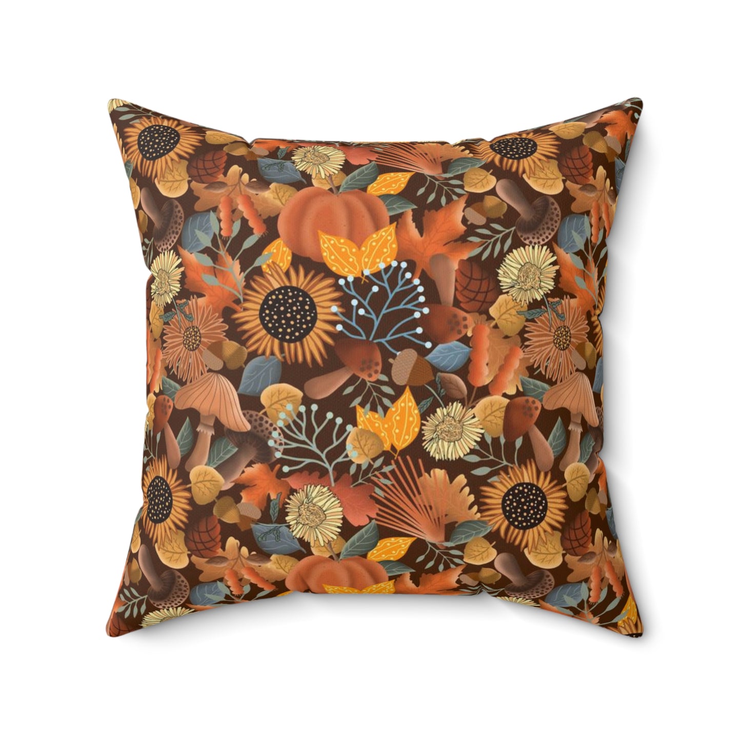 Autumnal Woodlands Spun Polyester Square Pillow