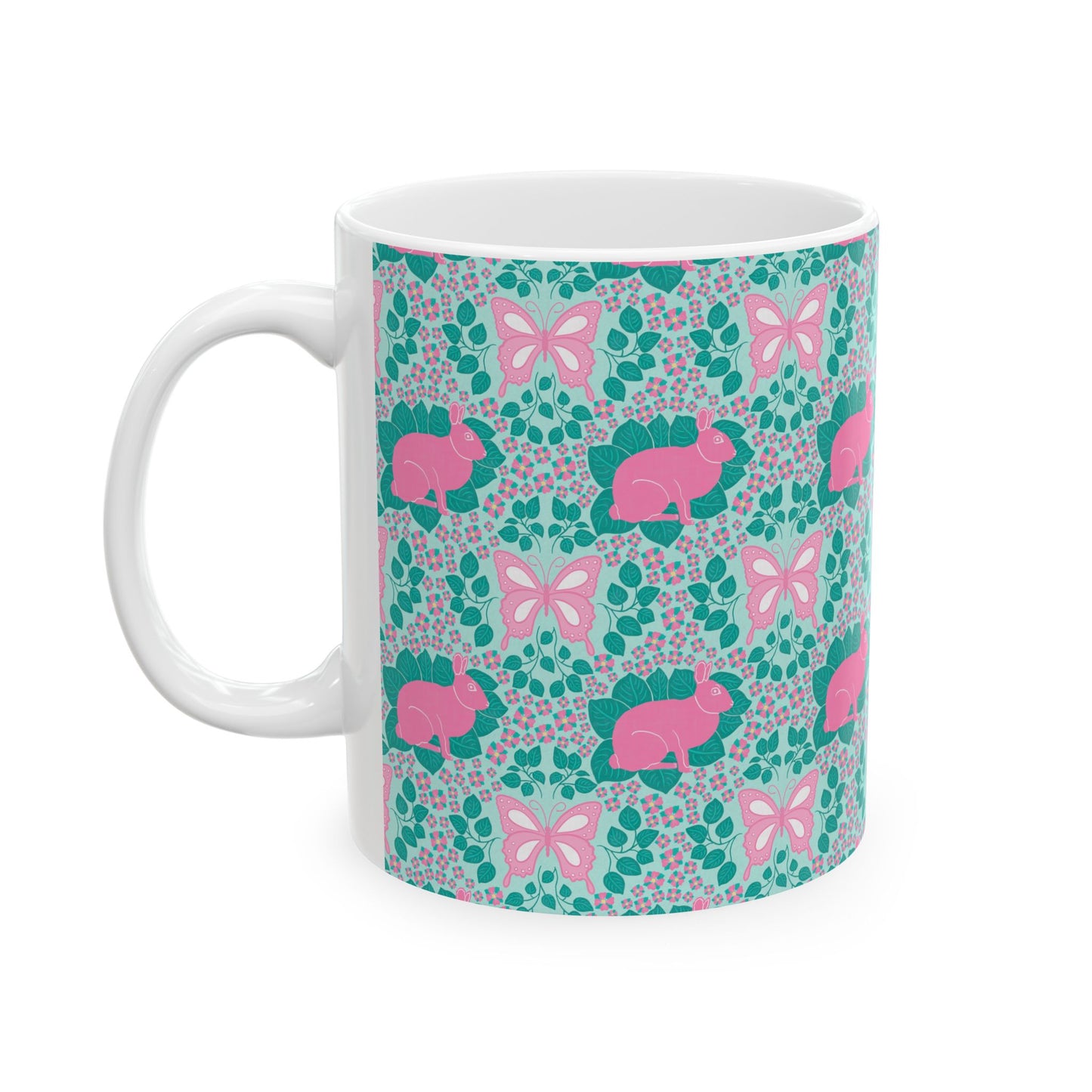 Bunnies & Butterflies Ceramic Mug (11oz & 15oz)