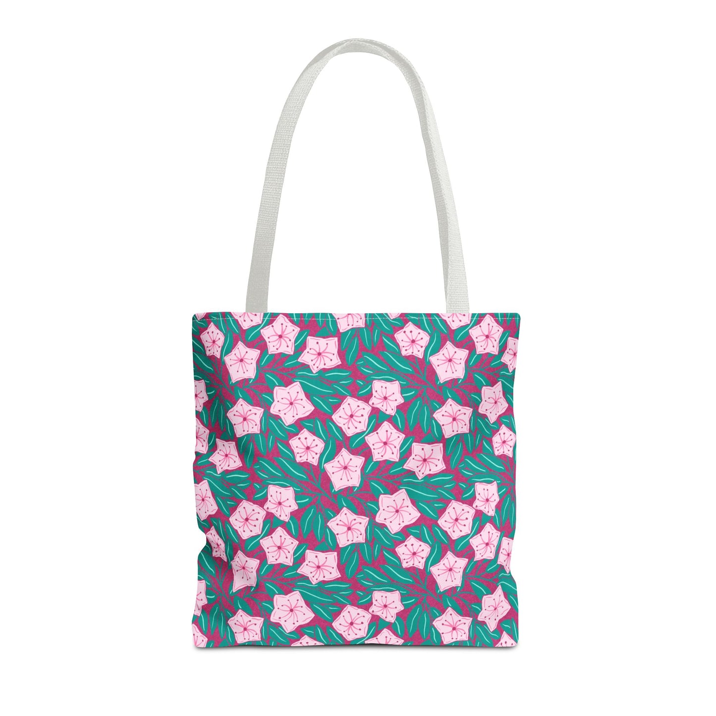 Pink Mountain Laurel Blossoms  All-Over Print Tote Bag
