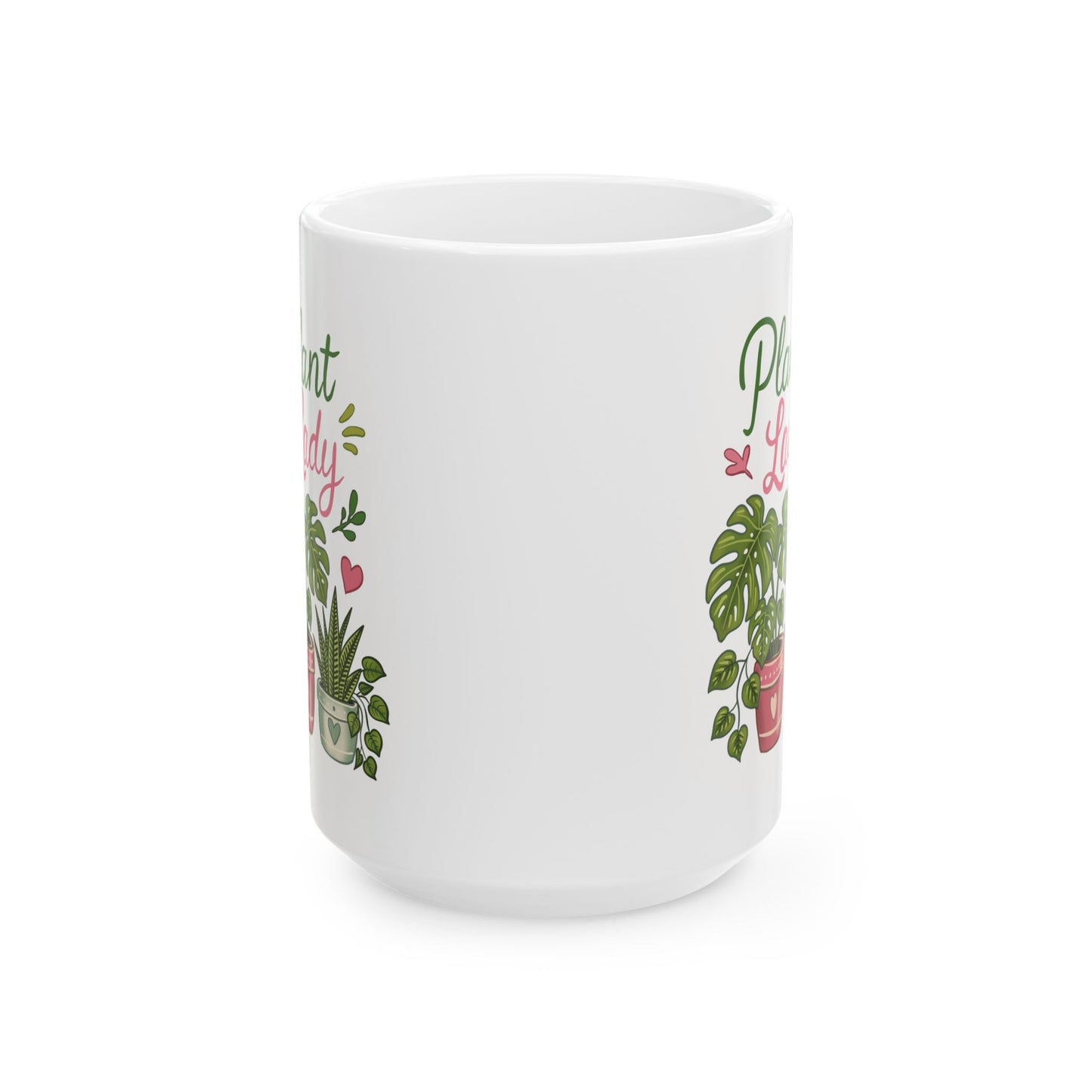 Plant Lady Ceramic Mug — Botanical Coffee Tea Cup (11oz & 15oz)