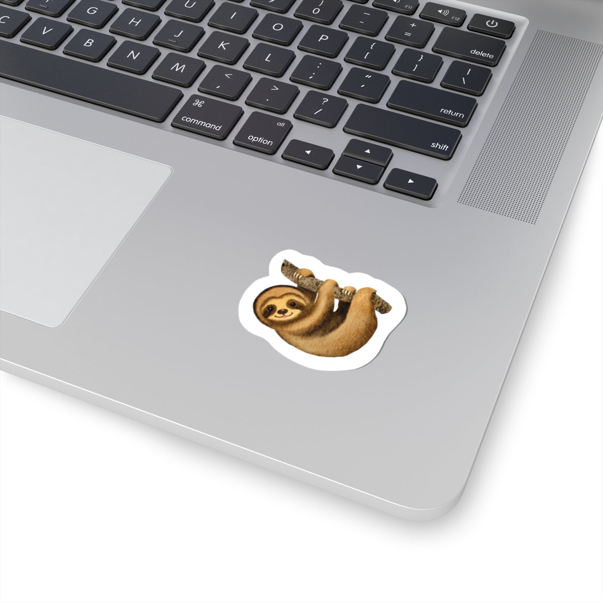 Cute Hanging Sloth Sticker — Waterproof Kiss-Cut Decal for Laptops & Water Bottles