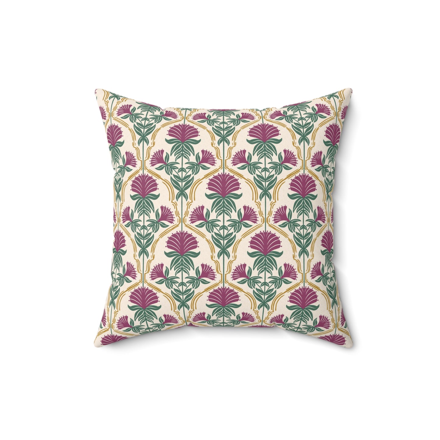 Bergamot Flowers Spun Polyester Square Pillow