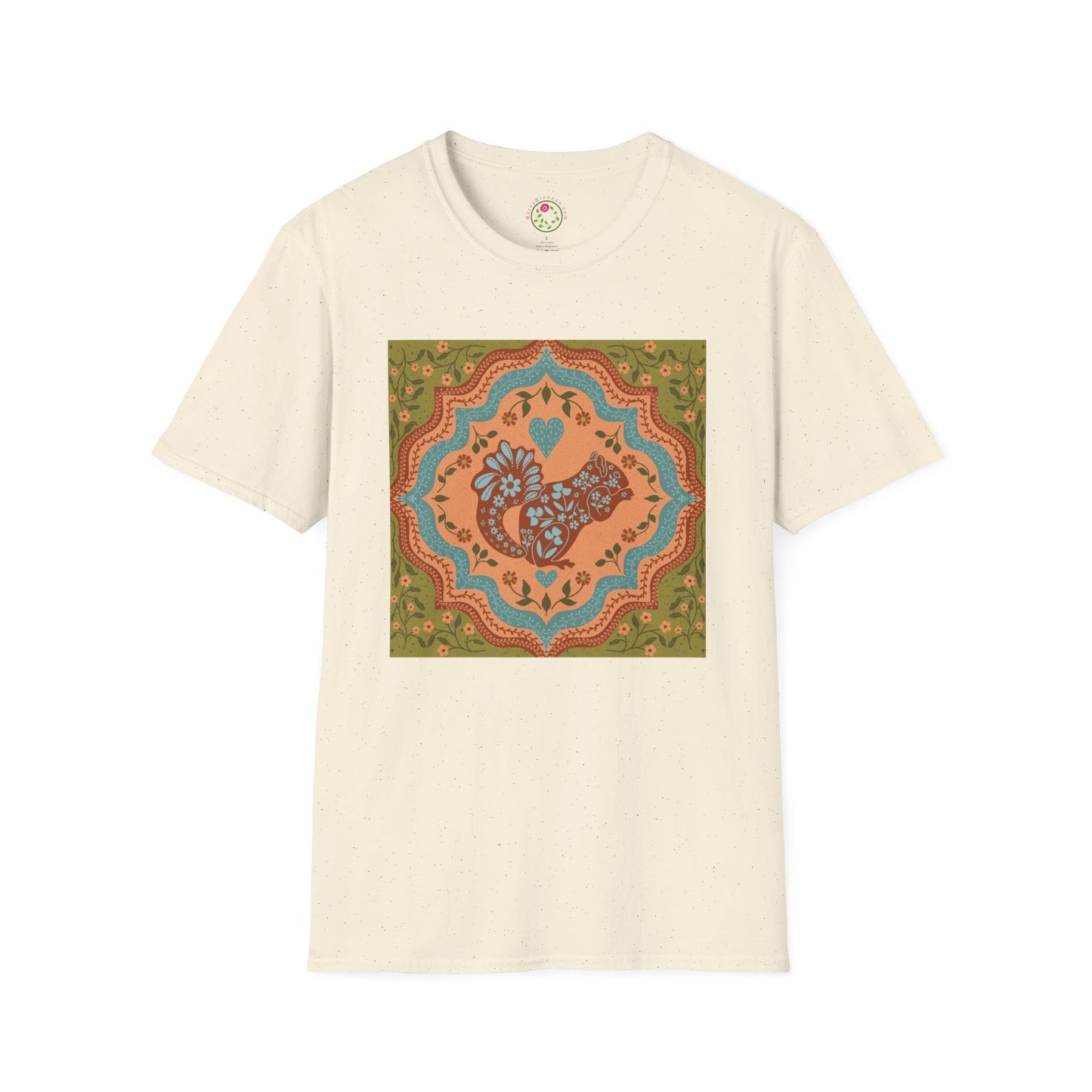 Scandi Woodland Squirrel Softstyle T-Shirt