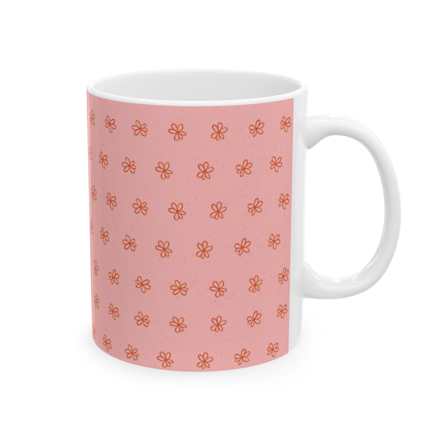 Pink Meadow Flowers Ceramic Mug 11oz