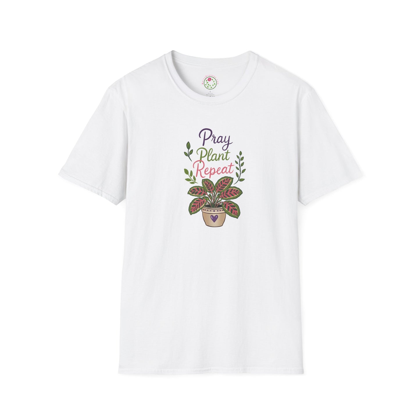 Prayer Plant Tee — “Pray Plant Repeat” Graphic T‑Shirt for Plant Lovers